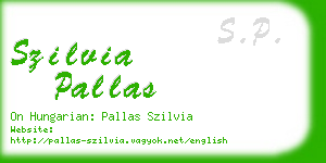 szilvia pallas business card